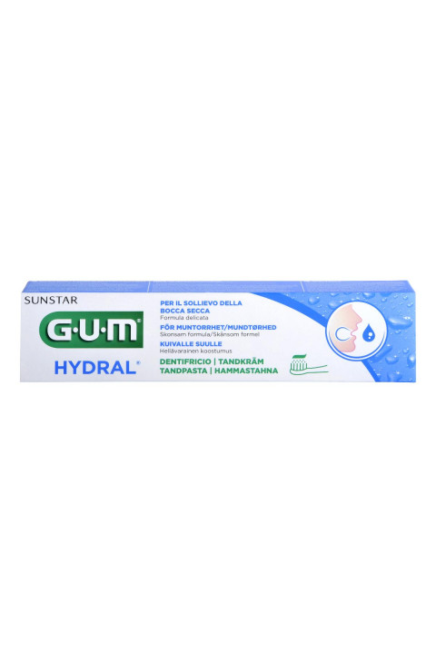 GUM Hydral - Dentifricio Sollievo della Bocca Secca Formula Delicata, 75ml