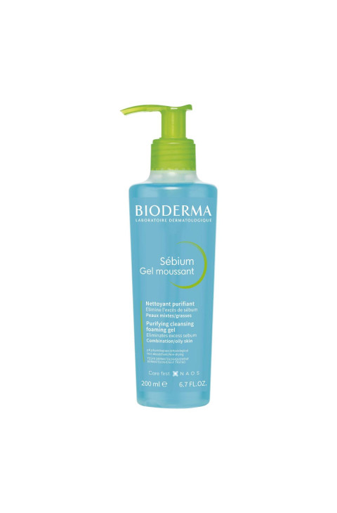 Bioderma Sebium - Gel Moussant Detergente Pelle Mista Grassa, 200ml