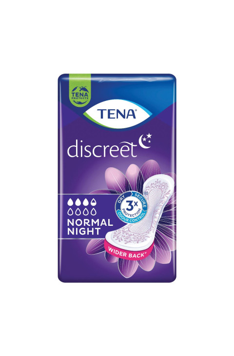 Tena Discreet - Normal Night Assorbente per Perdite Urinarie, 10assorb