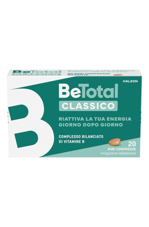 Be-Total Integratore Vitamina B e B12 Acido Folico Energia Adulti, 20 Compresse