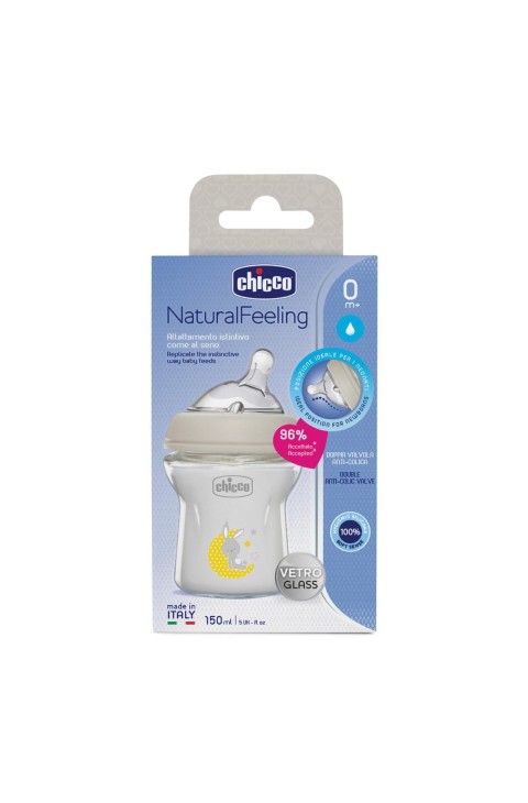 Chicco Biberon Nat Feel Vetro 0m+ 150 Ml Chicco Biberon Nat Feel Vetro 0m+ 150 Ml