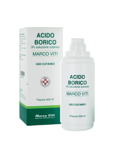 Acido Borico Mv 3% Soluzione Cutanea Antisettica e Antibatterica 500ml