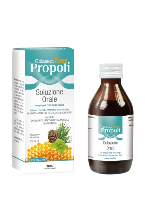 Zeta Farmaceutici Golasept Tuss - Propoli Soluzione Orale Adulti, 150ml
