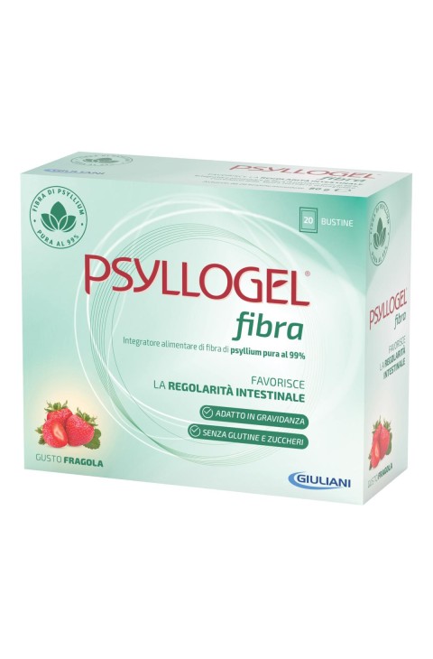 Psyllogel Fibra Integratore Intestinale Gusto Fragola Senza Zucchero 20 Bustine