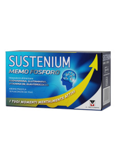 Sustenium Memo Fosforo Integratore con Fosfoserina Glutammina Vitamina B6 ed Eleuterococco, 10 Flaconcini
