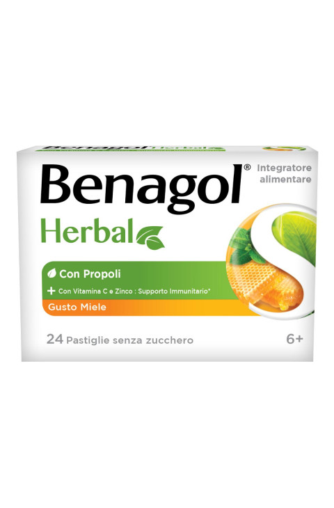 BENAGOL HERBAL MIELE 24PAST