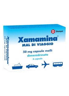 Xamamina 50mg Dimenidrinato Antichinetosico Mal di Viaggio, 6 Capsule Molli