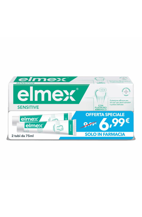 Elmex Dentifricio Sensitive Denti Sensibili, 2x75ml