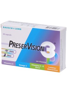 PreserVision - 3D Integratore Alimentare Vista e Ossa, 30 Capsule Molli