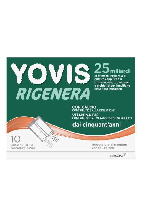 Yovis Rigenera 50+ Integratore di Probiotici dai 50 Anni, 10 Bustine