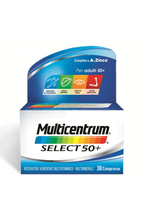 Multicentrum Select 50+ Integratore Multivitaminico Vitamina B Calcio, 30 Cpr