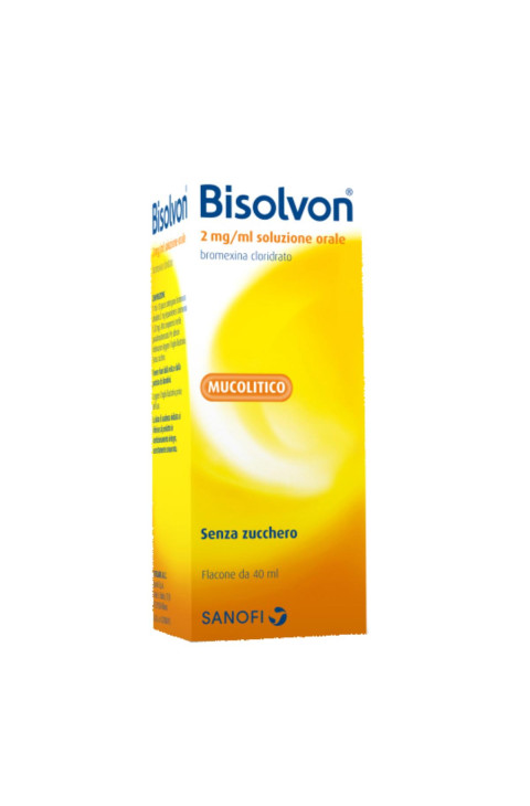 Bisolvon 2mg/ml Bromexina Cloridrato Soluzione Orale per Affezioni Respiratorie, 40ml
