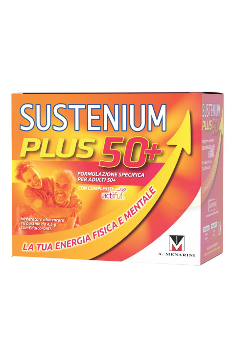 Sustenium Plus 50+ Integratore Energia Fisica e Mentale Adulti, 16 Bustine
