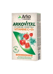 Arkopharma Arkovital - Vitamine C + D3 Integratore, 20 compresse effervescenti