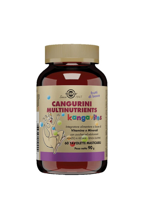 Cangurini Integratore Alimentare Frutti Bosco, 60 Tavolette Masticabili Cangurini Integratore Alimentare Frutti Bosco, 60 Tavolette Masticabili