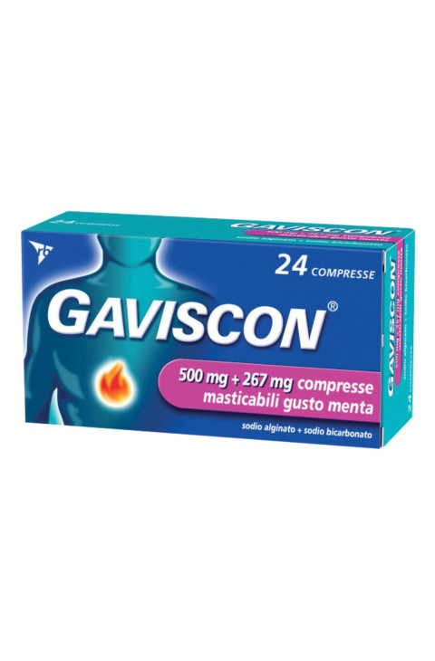 Gaviscon*24cpr Menta 500+267mg