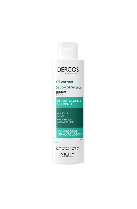 Dercos Technique - Oil Control Shampoo Sebo Regolatore Trattante, 200ml