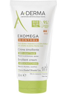 A-Derma Exomega Control - Crema Emolliente Pelle Secca Tendenza Atopica, 50ml
