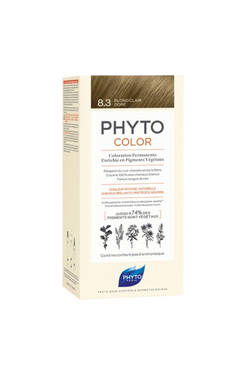 Phyto Phytocolor 8.3 Biondo Chiaro Dorato Colorazione Permanente Per Capelli