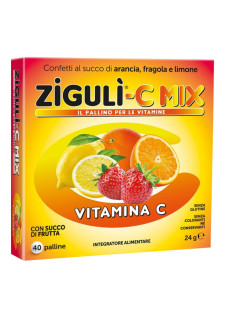 Zigulì C Mix Integratore di Vitamina C Barattolo 40 Palline