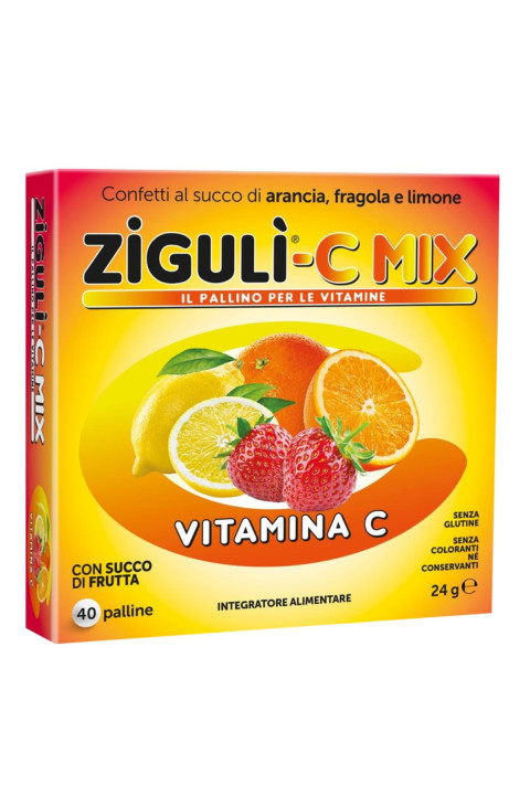 Zigulì C Mix Integratore di Vitamina C Barattolo 40 Palline