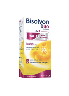 Bisolvon Duo Emolliente Sciroppo contro Tosse e Gola Irritata, 100ml