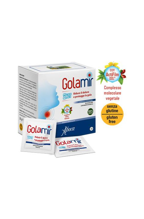 Golamir 2ACT - Compresse Dolore e Irritazione Mucosa Gola, 20 Compresse