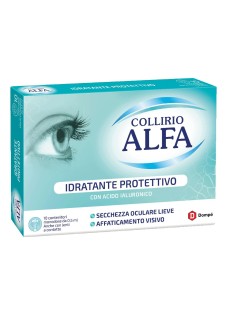 Dompé Alfa - Collirio Idratante Protettivo con Acido Ialuronico, 10 flaconcini