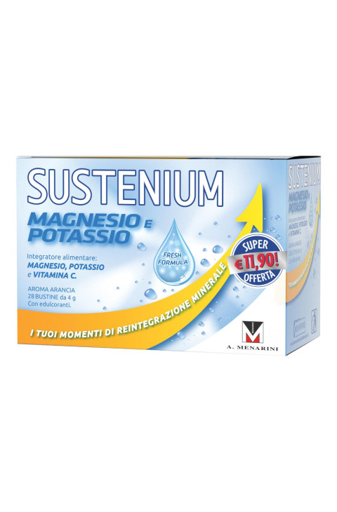 Sustenium Integratore Magnesio E Potassio Formula Fresh Gusto Arancia, 28Bustine
