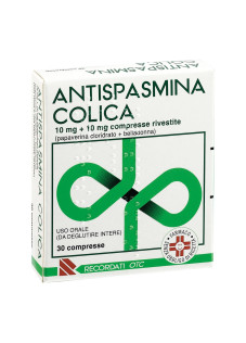 Antispasmina Colica 10mg + 10mg Antispastico, 30 Compresse Rivestite
