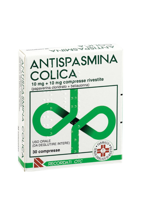 Antispasmina Colica 10mg + 10mg Antispastico, 30 Compresse Rivestite
