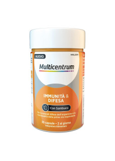 Multicentrum Immuno & Difesa con Sambuco Integratore Difese Immunitarie, 30 Cpr