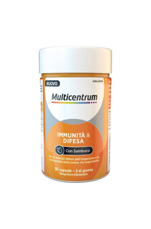 Multicentrum Immuno & Difesa con Sambuco Integratore Difese Immunitarie, 30 Cpr