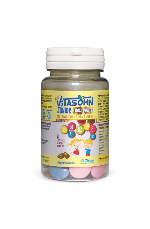 Vitasohn - Junior Choco Power Multivitaminico per Bambini, 60 confetti Vitasohn - Junior Choco Power Multivitaminico per Bambini, 60 confetti