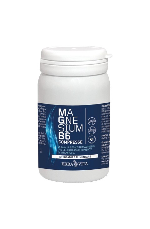 Magnesium B6 - Compresse Integratore Sistema Nervoso, 60 Compresse Magnesium B6 - Compresse Integratore Sistema Nervoso, 60 Compresse