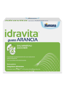Idravita Gusto Arancia 12 Bustine Integratore di Sali Minerali per Bambini
