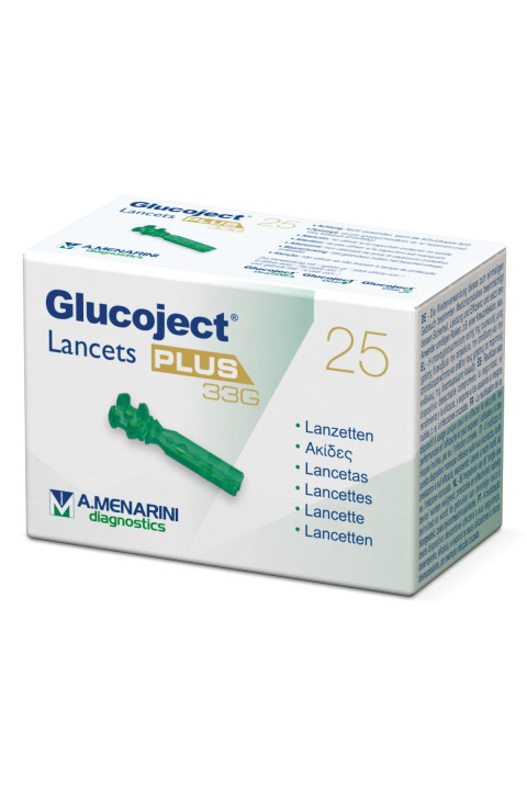 GLUCOJECT LANCETS PLUS G33 25P