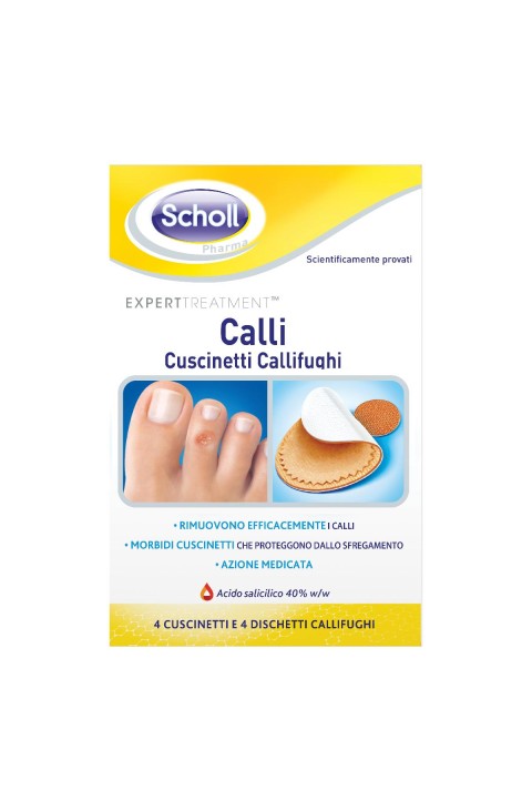 Scholl Cerotti Callifughi Rimozione Calli Duri 4 Cerotti + 4 Dischetti