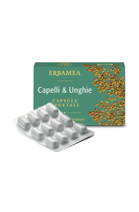 Erbamea Capelli & Unghie Integratore Alimentare, 24 Capsule Vegetali