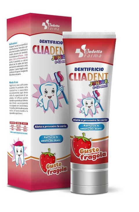 Cliadent - Junior Dentifricio 6-12 anni gusto Fragola, 75ml