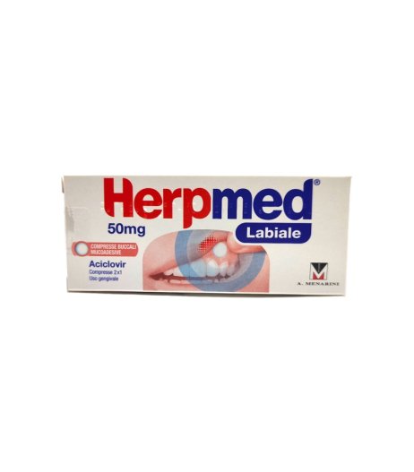 HERPMED LABIALE*2CPR BUCC 50MG