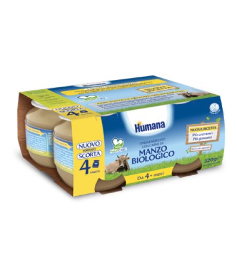 HUMANA OMOG MANZO BIO 4X80G