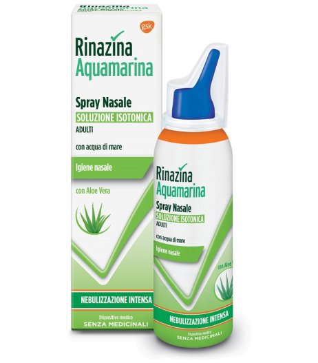 Rinazina Aquamarina Spray Nasale Soluzione Isotonica con Aloe 100ml