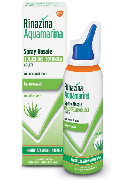 Rinazina Aquamarina Spray Nasale Soluzione Isotonica con Aloe 100ml