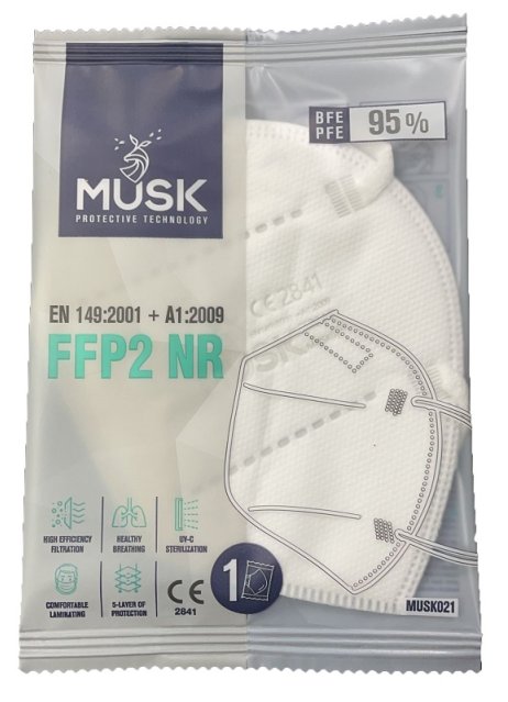 MUSK MASCHERINA FFP2 WHITE 1PZ