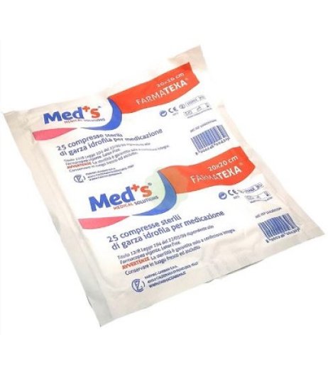 MEDS GARZA 12/8 20X20CM 25PZ