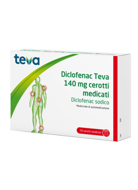 DICLOFENAC 140mg10Cer.Med.TEVA