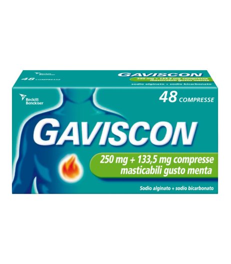 Gaviscon*48cpr Ment250+133,5mg