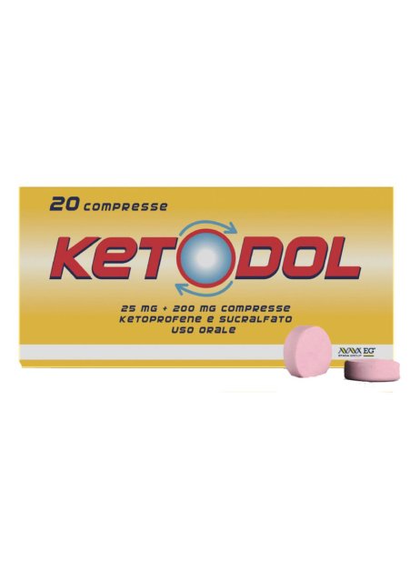 Ketodol*20cpr 25mg+200mg