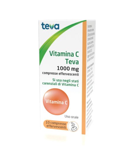 VITAMINA C TEVA*10CPR EFF 1G